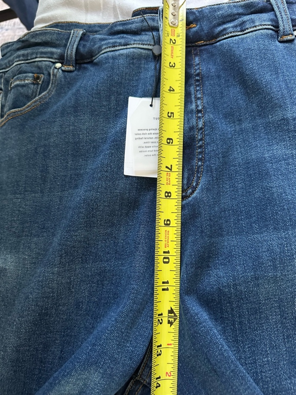 Universal Standard Lou Denim Shorts Union City Blue Size 18 NWT Stretch Plus - Picture 7 of 11